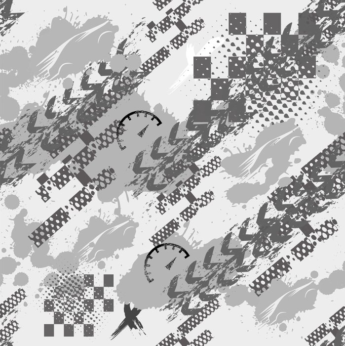 Behang Automotieve patronen in grijstinten