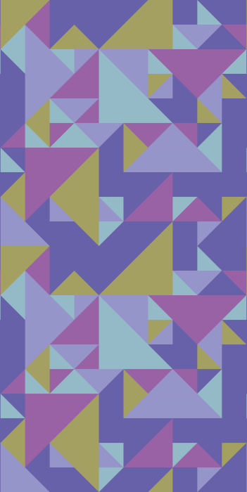 Behang Kleurrijk driehoekig mozaïek