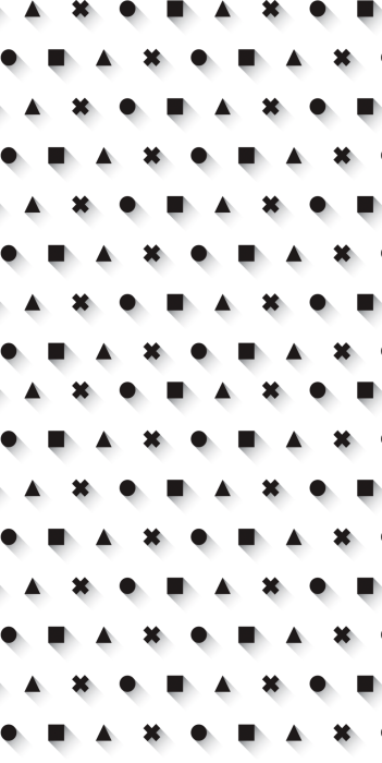 Behang Regelmatig patroon met vormen