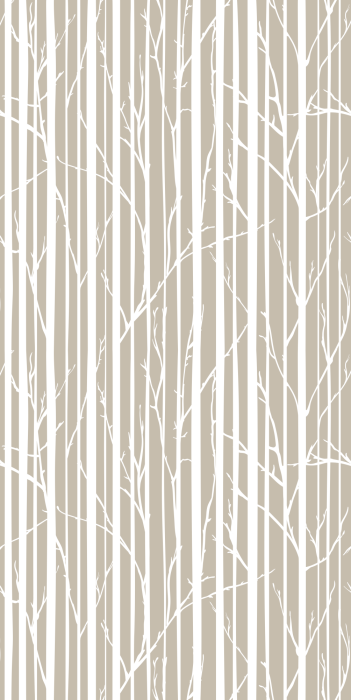 Behang Fijne takken van lichte bomen