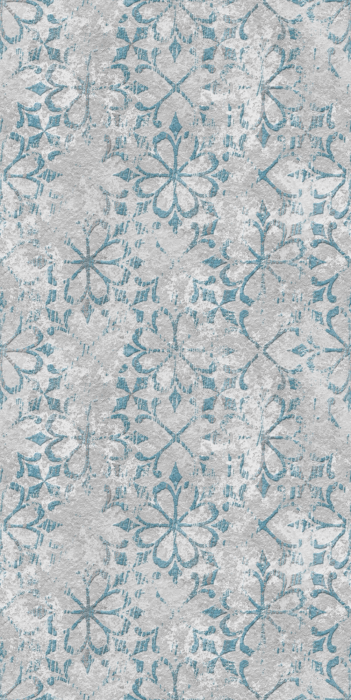 Behang Vintage bloemen op beton