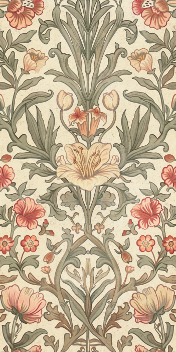 Behang Planten- en bloemenornament
