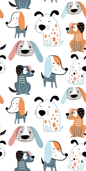 Behang Lachende honden met lange oren