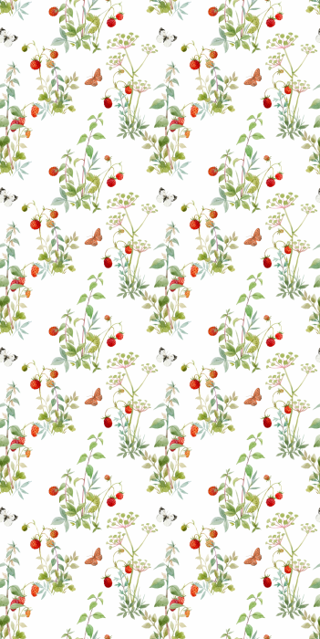 Behang Vlinders tussen de bloeiende vegetatie