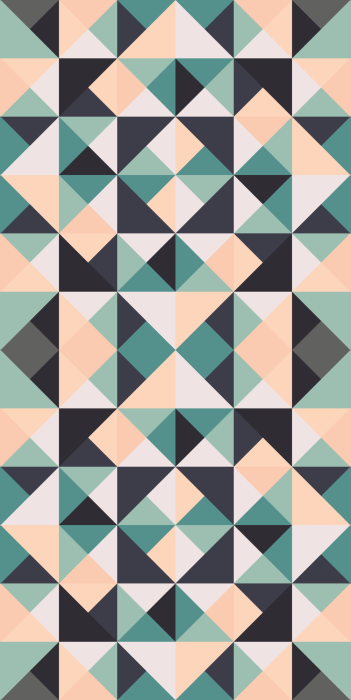 Behang Symmetrisch mozaïek van driehoeken