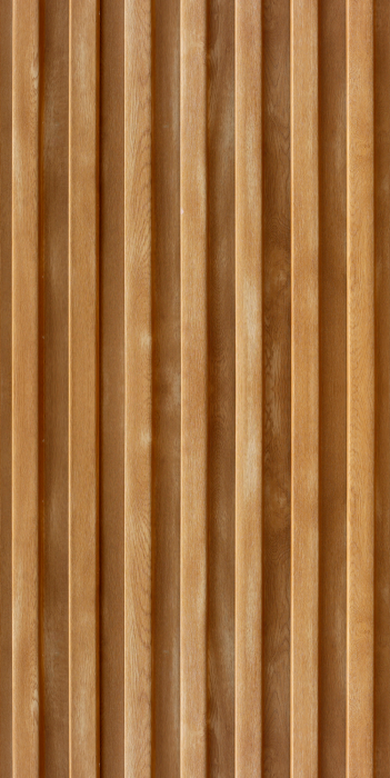 Behang Verticale houten latten in bruin