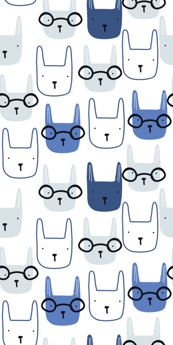 Behang Kattenkoppen met brillen