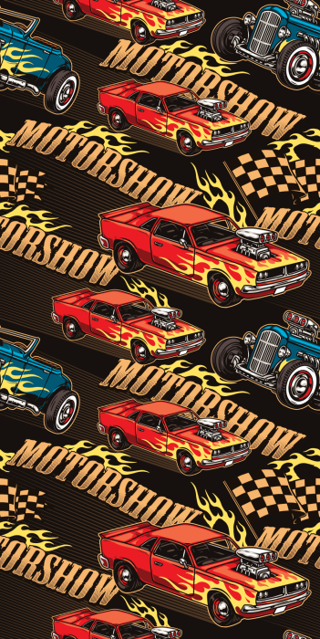 Behang Nachtelijke compositie van sportauto's