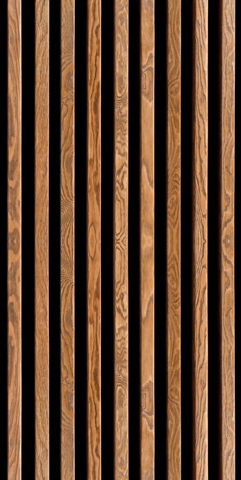 Behang Wandpaneel met verticale eikenhouten stroken