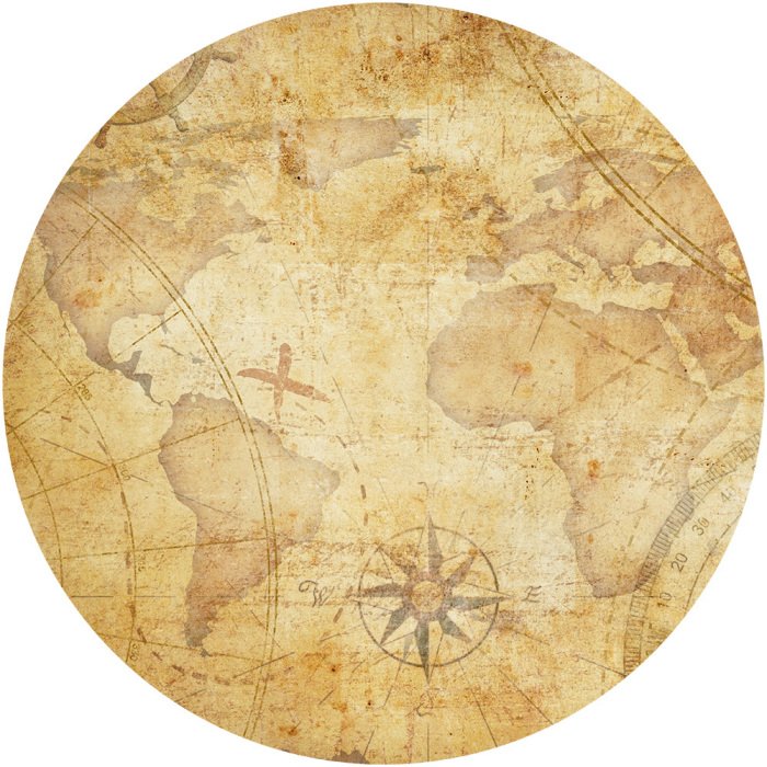 Sticker Oldschool Weltkarte