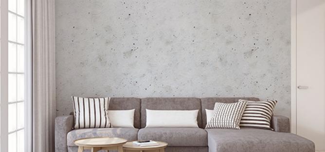 Beton behang - 6 ontwerpen die een natuurlijke indruk maken