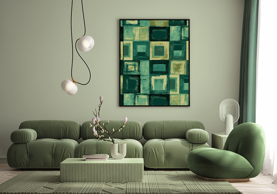 Abstracte groene poster