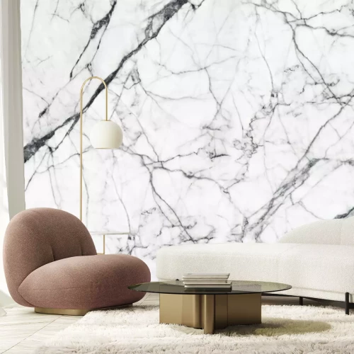 Fotobehang Hevig gebarsten marmer