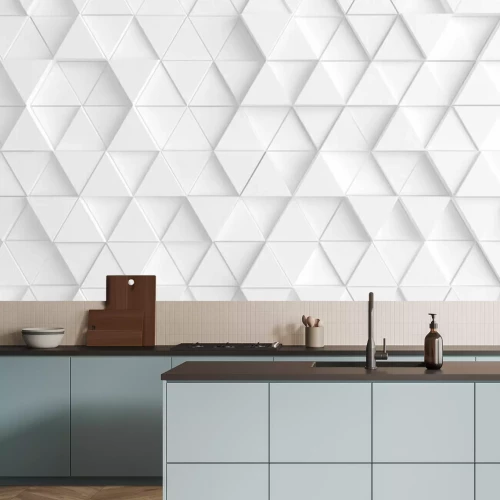 Sticker 3D-oppervlak gemaakt van driehoekige tegels