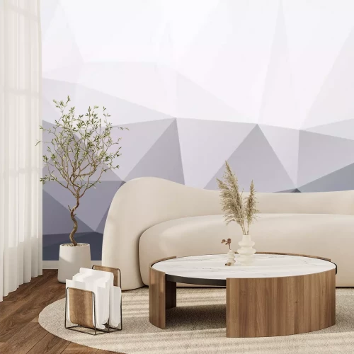 Fotobehang Abstract 3D wit en grijs effen