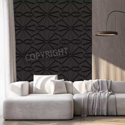 Fotobehang Donker 3D Patroon