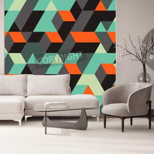 Fotobehang Geometrisch 3D patroon