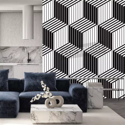 Fotobehang Optische illusie in 3D