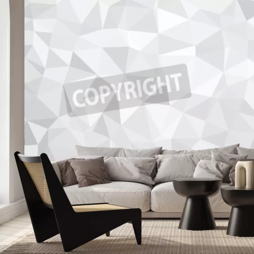 Fotobehang Driedimensionale achtergrond in grijstinten