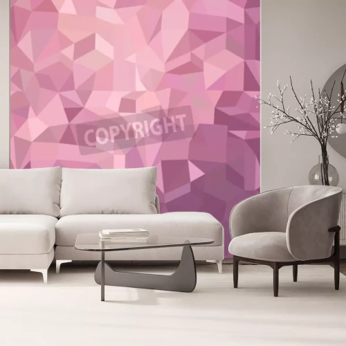 Fotobehang Roze abstractie in 3D