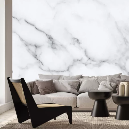 Fotobehang Zwart-wit luxe marmerpatroon