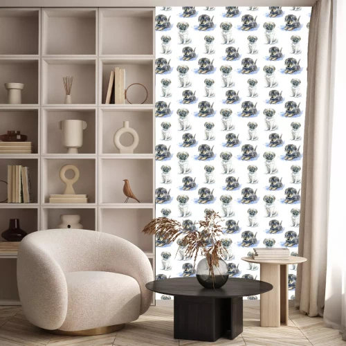 Behang Honden geschetst met potlood