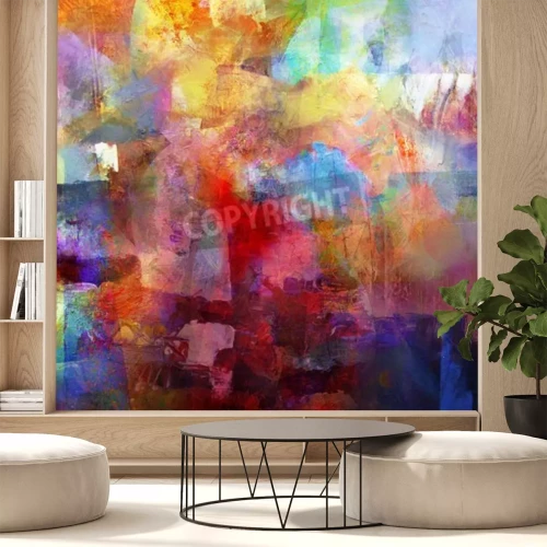 Fotobehang Penseel-geschilderde abstractie