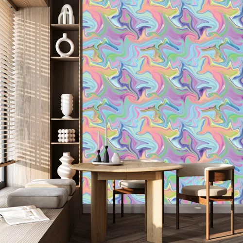 Behang neon abstractie