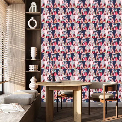 Behang Bergabstractie in vele kleuren