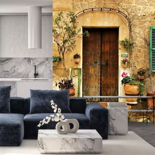 Fotobehang Weergave van Valldemossa