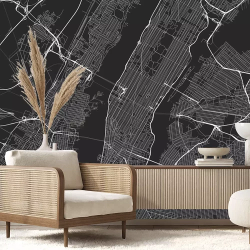 Fotobehang Kaart van New York