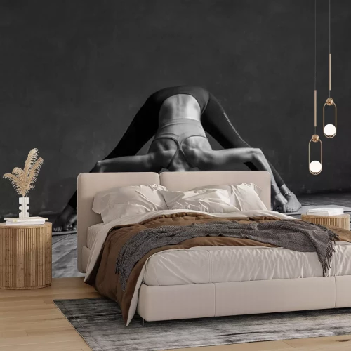 Fotobehang Vrouw die yoga beoefent