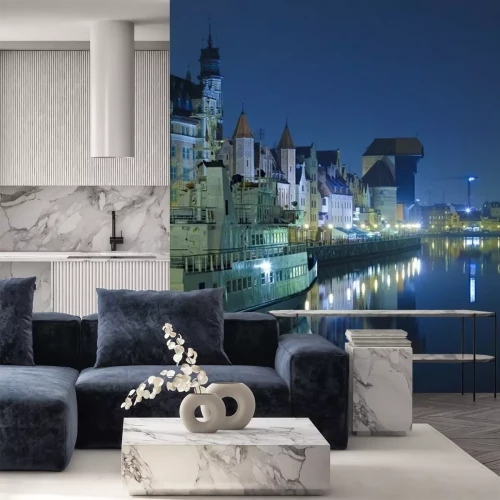 Fotobehang Skyline van Gdañsk