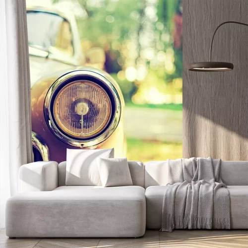 Fotobehang Koplamp van een oude auto