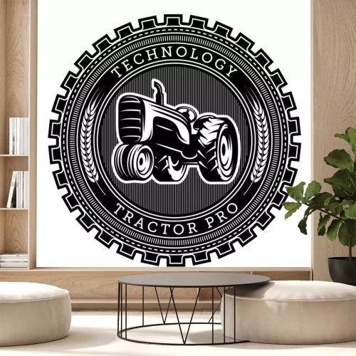 Sticker Vector trekker logo illustratie. Embleemontwerp