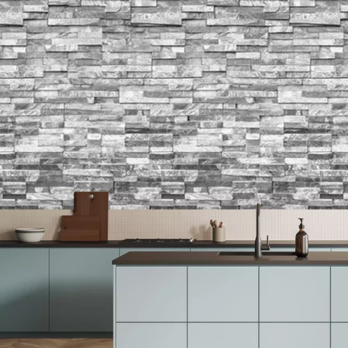 Fotobehang Muur van ongelijke stenen