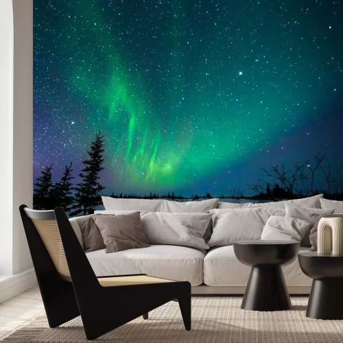 Fotobehang Aurora borealis aan de hemel