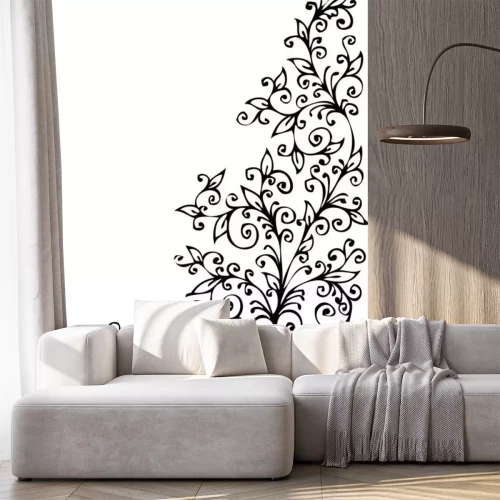 Sticker Bloemen vignet CDXIX