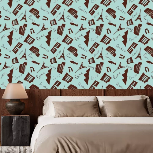 Behang Naadloze patroon mijlpaal