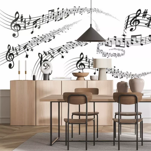 Sticker Vector muzikale score decoraties