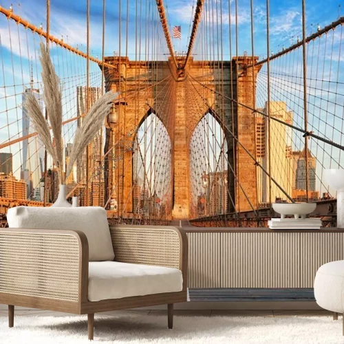 Fotobehang Brooklyn Bridge in New York
