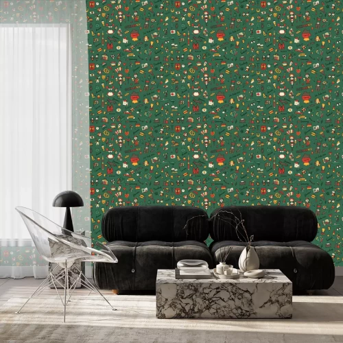 Behang Duitsland, ontwerpelementen. Naadloos patroon