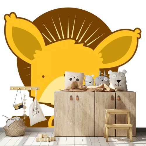 Sticker Afbeeldingen met een gesigneerde vossenkop