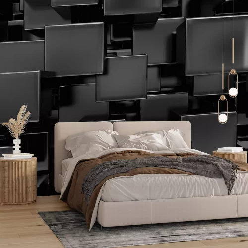 Fotobehang Metalen 3D vaste stoffen