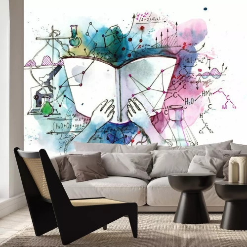 Fotobehang Kunstzinnig schilderen met scheikundelessen