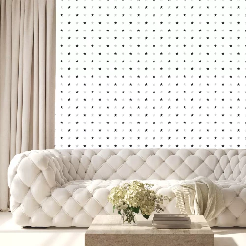 Behang Zwarte en grijze sterren