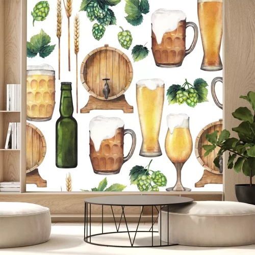 Sticker Waterdleur Oktoberfest naadloos patroon