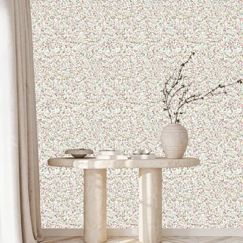 Behang Naadloos patroon met wilde bloemen