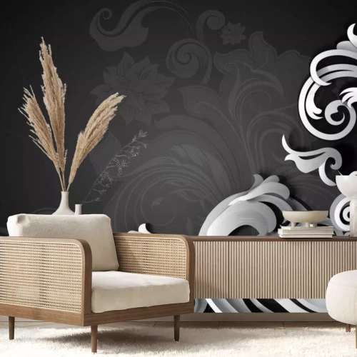 Sticker Luxe bloemen grunge achtergrond