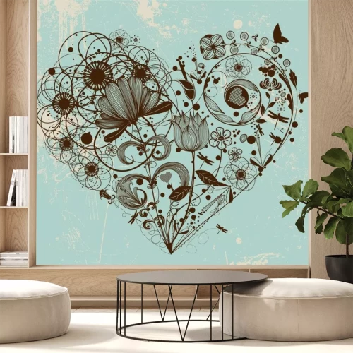 Sticker vector bloem achtergrond